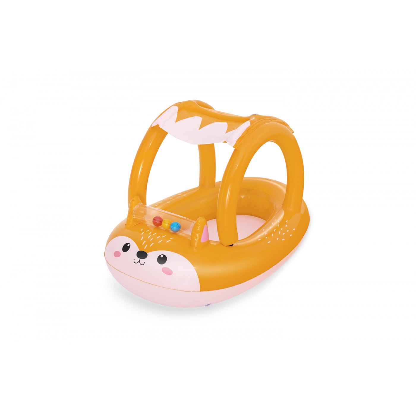 BESTWAY nafukovací ponton liška pro děti 3+ 94x66cm + nafukovací stříška + senzorické chrastítko