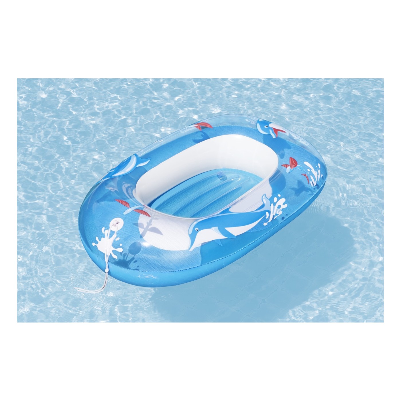 Ponton Niebieski Delfinek102x69 cm BESTWAY