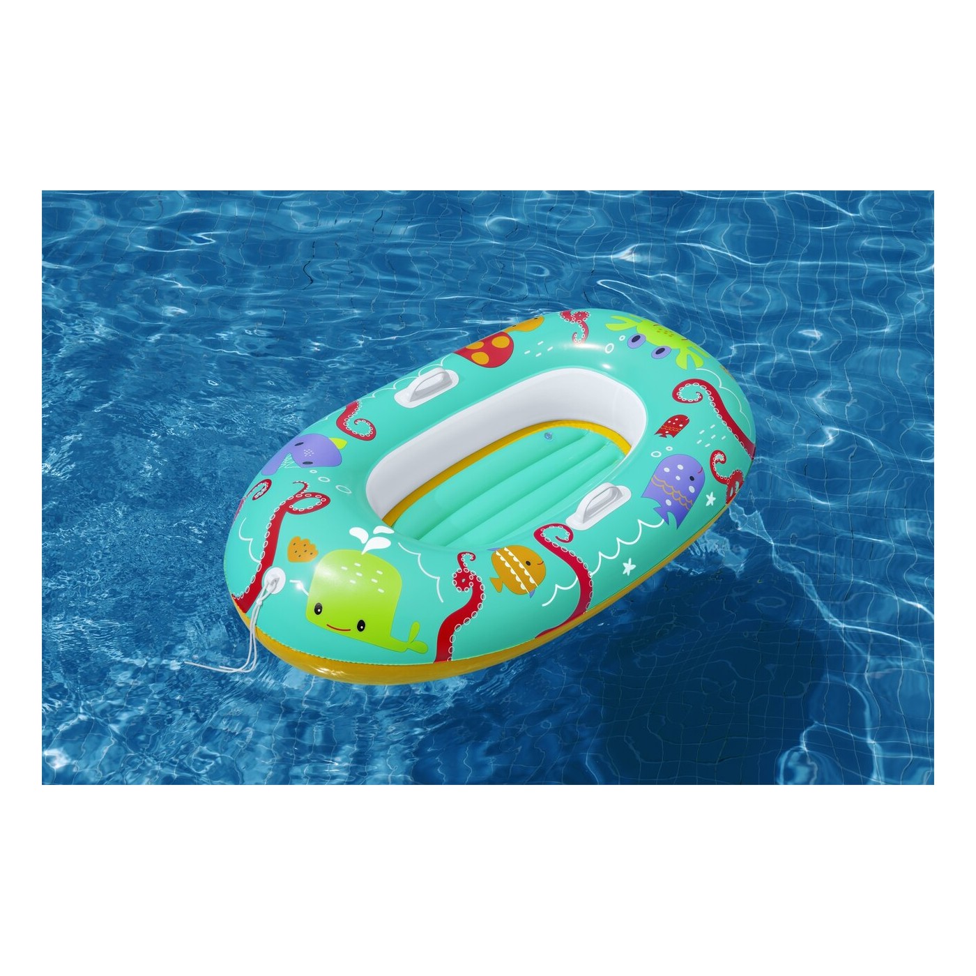 BESTWAY 119x79cm nafukovací ponton Mořská zvířátka pro děti 3+ + nafukovací dno
