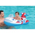 BESTWAY 109x97cm nafukovací ponton Letadlo pro děti 3+ + nafukovací sklo