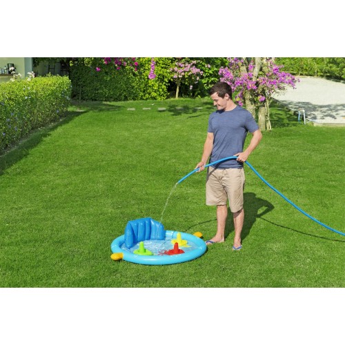 Basenik Z Daszkiem 115x89x76cm Z Gra Ukladanka BESTWAY