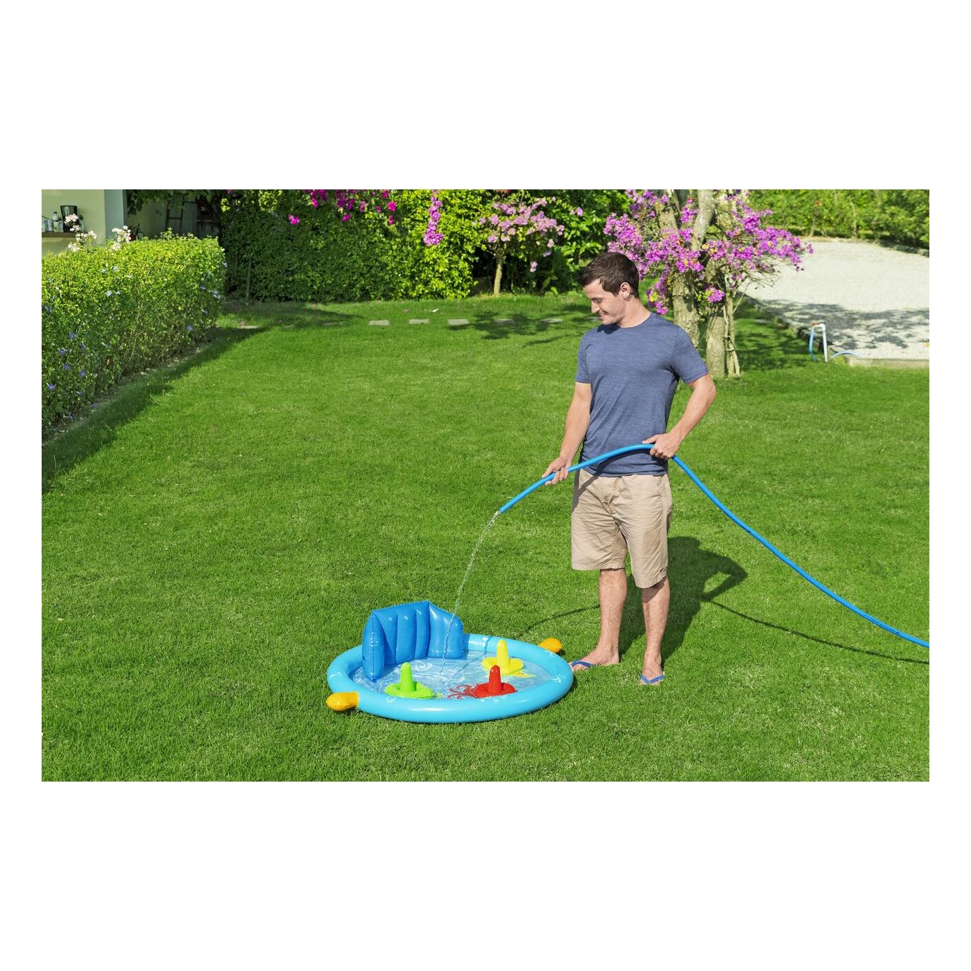 Basenik Z Daszkiem 115x89x76cm Z Gra Ukladanka BESTWAY