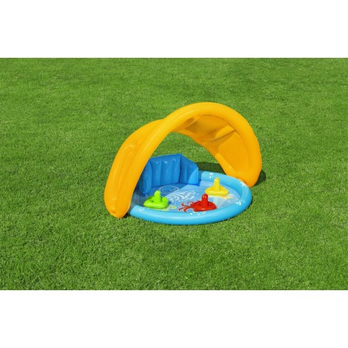 Basenik Z Daszkiem 115x89x76cm Z Gra Ukladanka BESTWAY