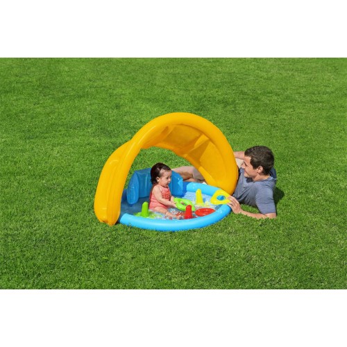 Basenik Z Daszkiem 115x89x76cm Z Gra Ukladanka BESTWAY