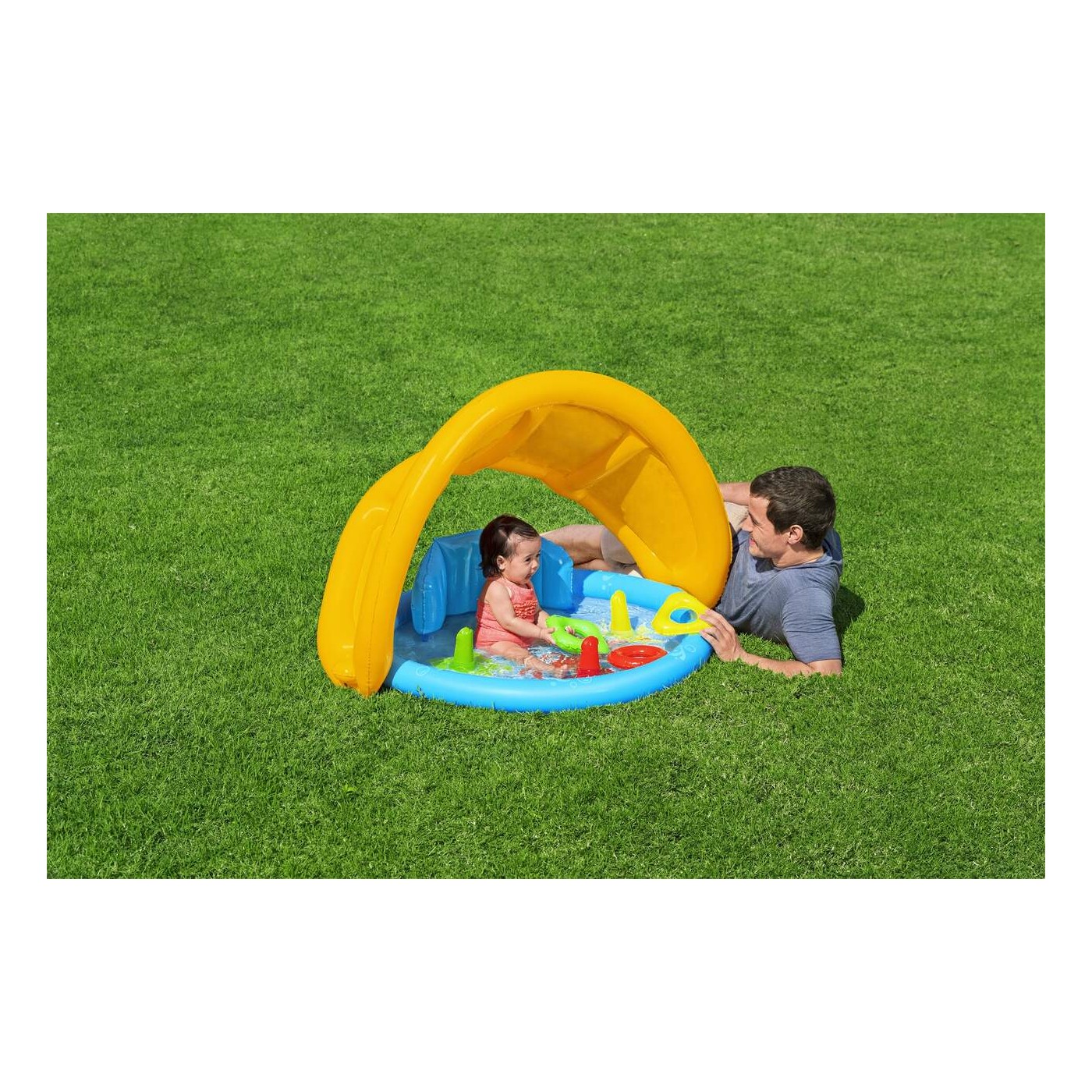 Basenik Z Daszkiem 115x89x76cm Z Gra Ukladanka BESTWAY