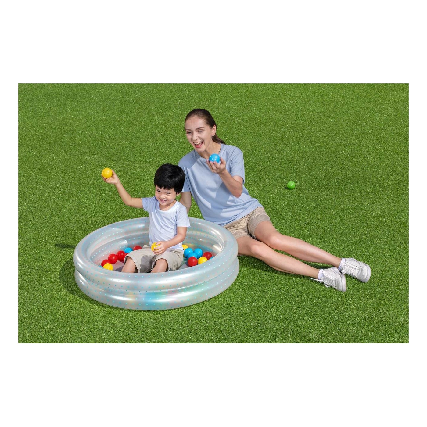 Basenik Niebieski 91x20cm + Pileczki BESTWAY