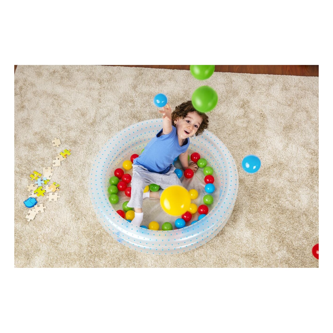 Basenik Niebieski 91x20cm + Pileczki BESTWAY