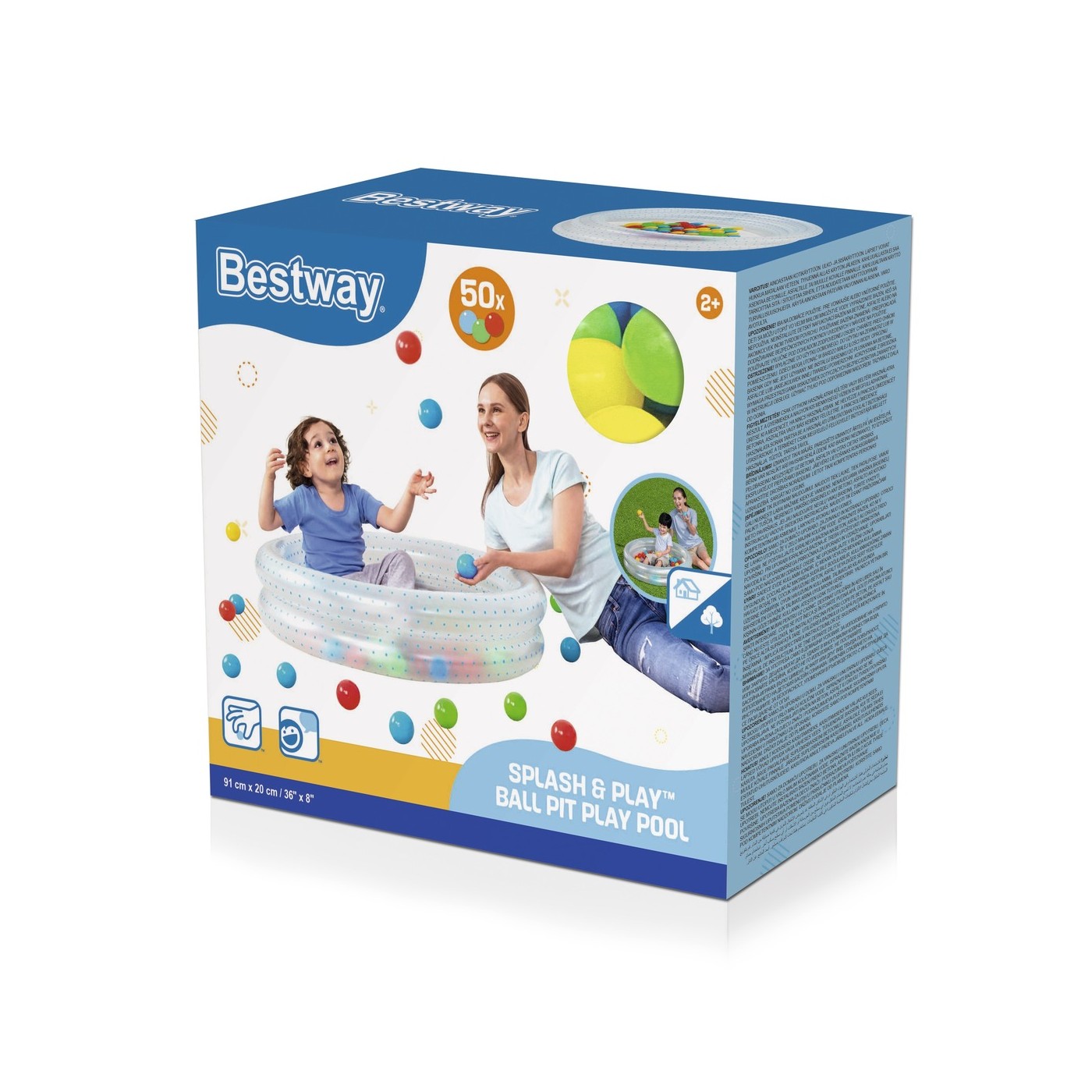 Basenik Niebieski 91x20cm + Pileczki BESTWAY