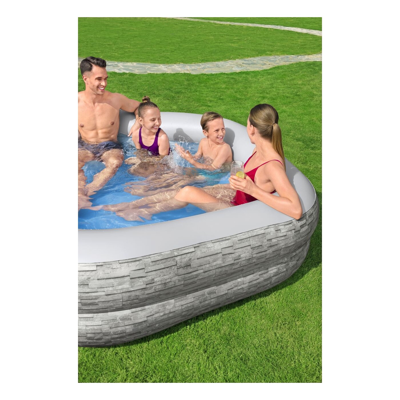 Basenik 213x206x53cm Z Siedziskami BESTWAY
