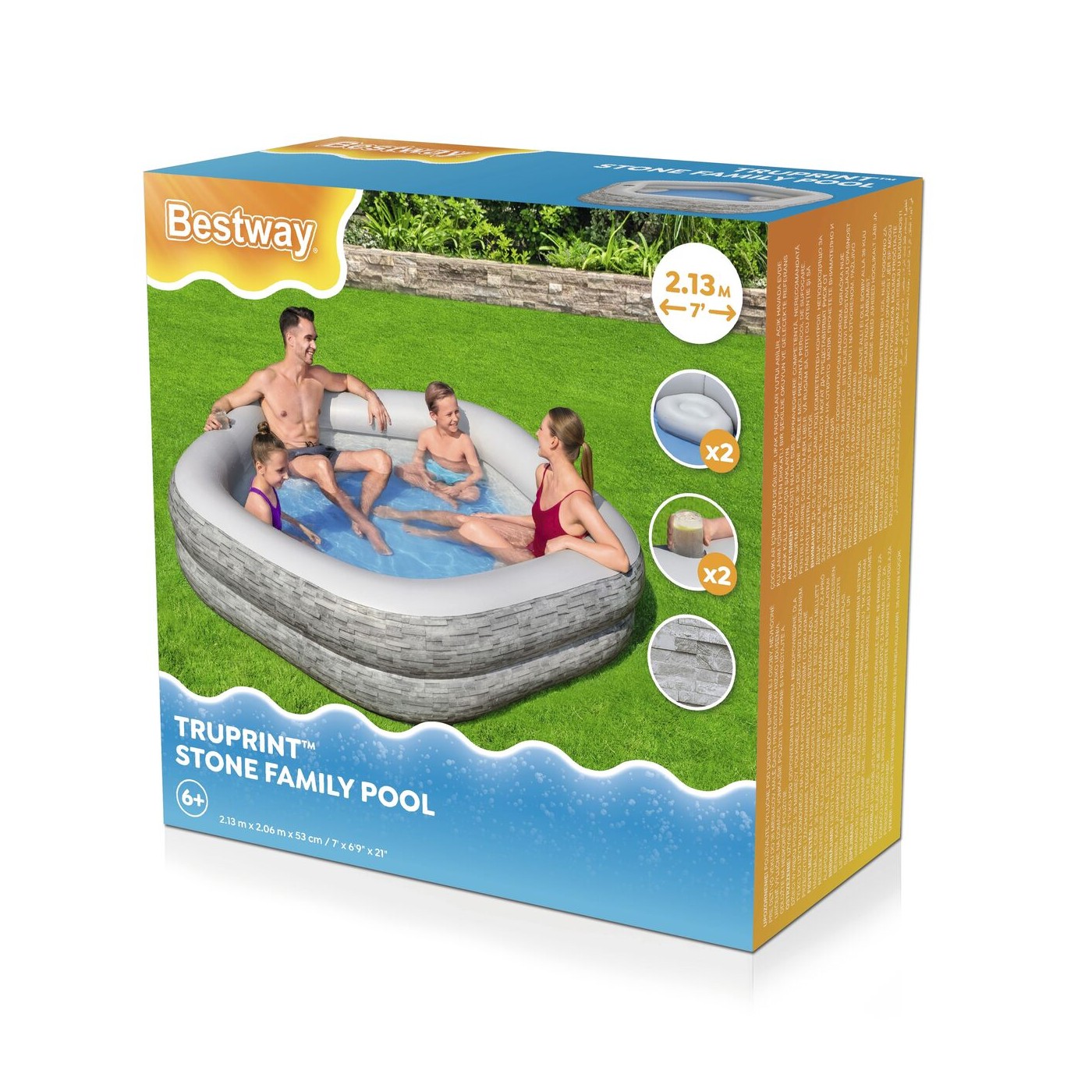 Basenik 213x206x53cm Z Siedziskami BESTWAY