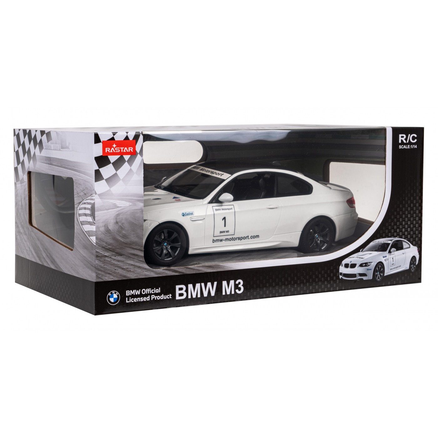 Autíčko  R/C BMW M3 1:14 RASTAR bílé