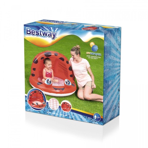 Nafukovací dětský bazén Beruška červená 97x66 BESTWAY zahradní brouzdaliště