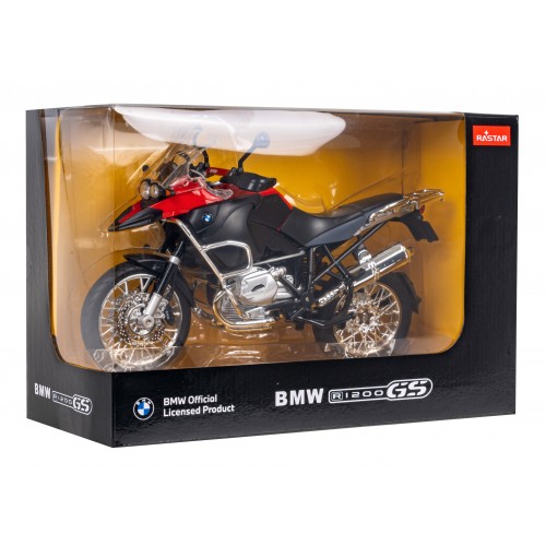Kovový motocykl BMW R1200GS 1:9 RASTAR červený