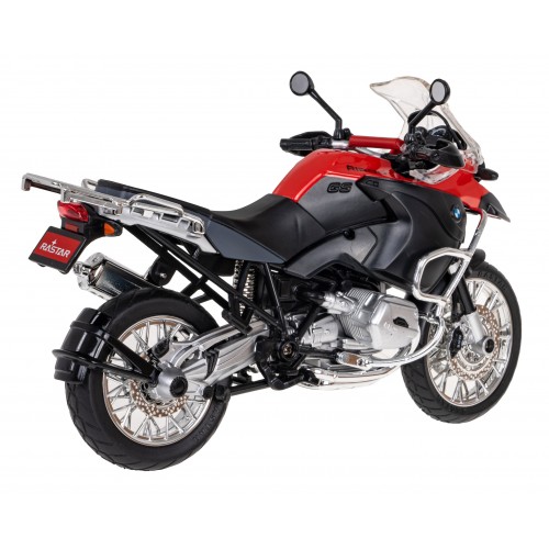 Kovový motocykl BMW R1200GS 1:9 RASTAR červený