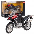 Kovový motocykl BMW R1200GS 1:9 RASTAR červený
