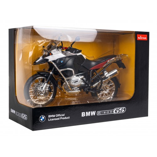 Kovový motocykl BMW R1200GS 1:9 RASTAR bílý