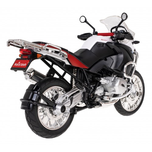 Kovový motocykl BMW R1200GS 1:9 RASTAR bílý