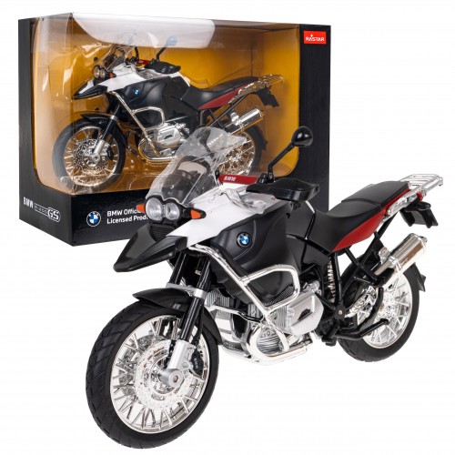 Kovový motocykl BMW R1200GS 1:9 RASTAR bílý