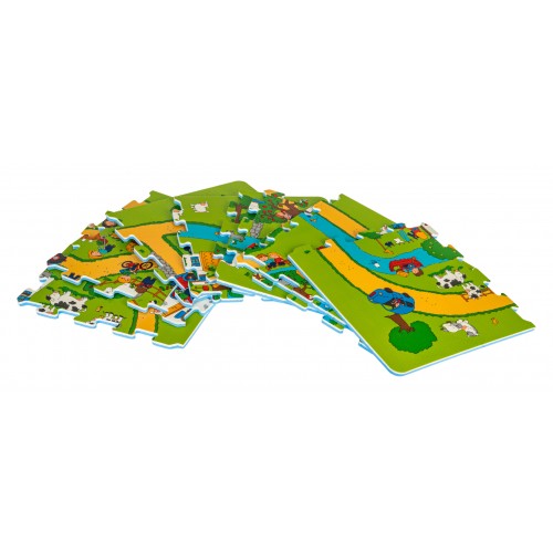 Podložka puzzle život na vesnici
