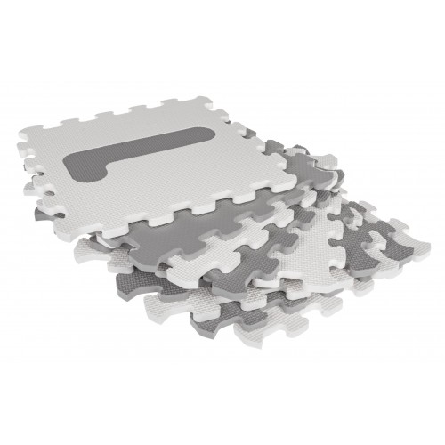 Antibakteriální podložka puzzle matná čísla šedá