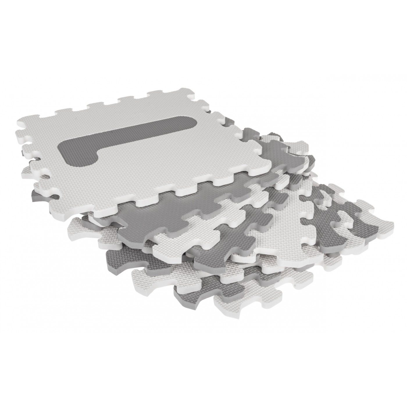 Antibakteriální podložka puzzle matná čísla šedá