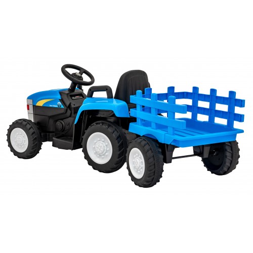 Tahač s přívěsem New Holland T7 modrý