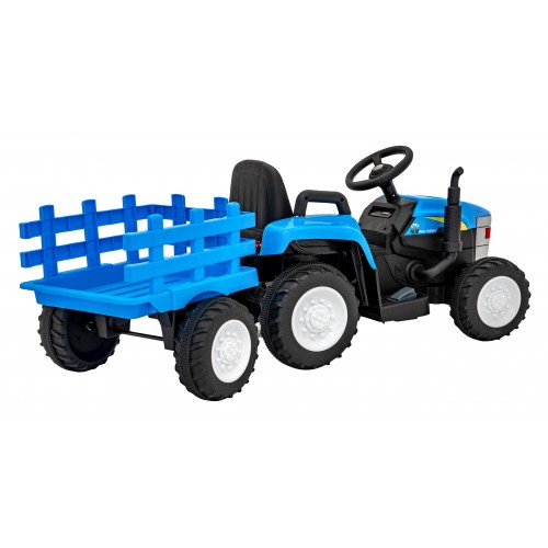 Tahač s přívěsem New Holland T7 modrý