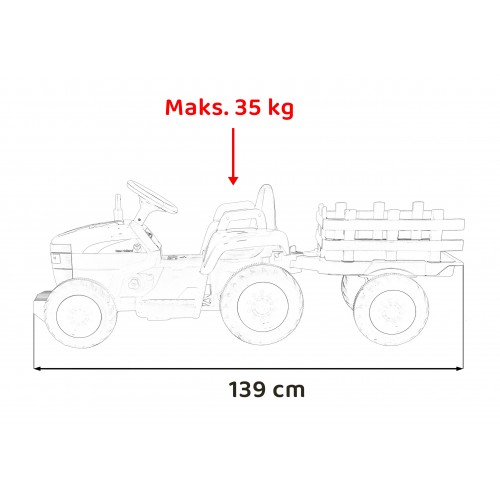 Tahač s přívěsem New Holland T7 modrý