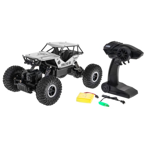 Pásové monstrum děti 6+ dálkové ovládání stříbrné model 1:18 extrémní jízda
