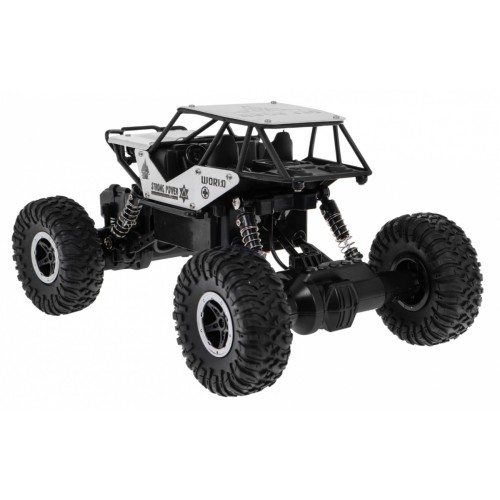 Pásové monstrum děti 6+ dálkové ovládání stříbrné model 1:18 extrémní jízda