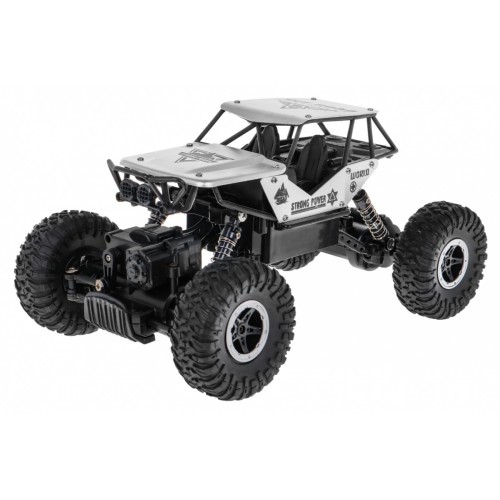 Pásové monstrum děti 6+ dálkové ovládání stříbrné model 1:18 extrémní jízda