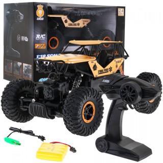 Pásové monstrum děti 6+ dálkové ovládání zlatý model 1:18 extrémní jízda