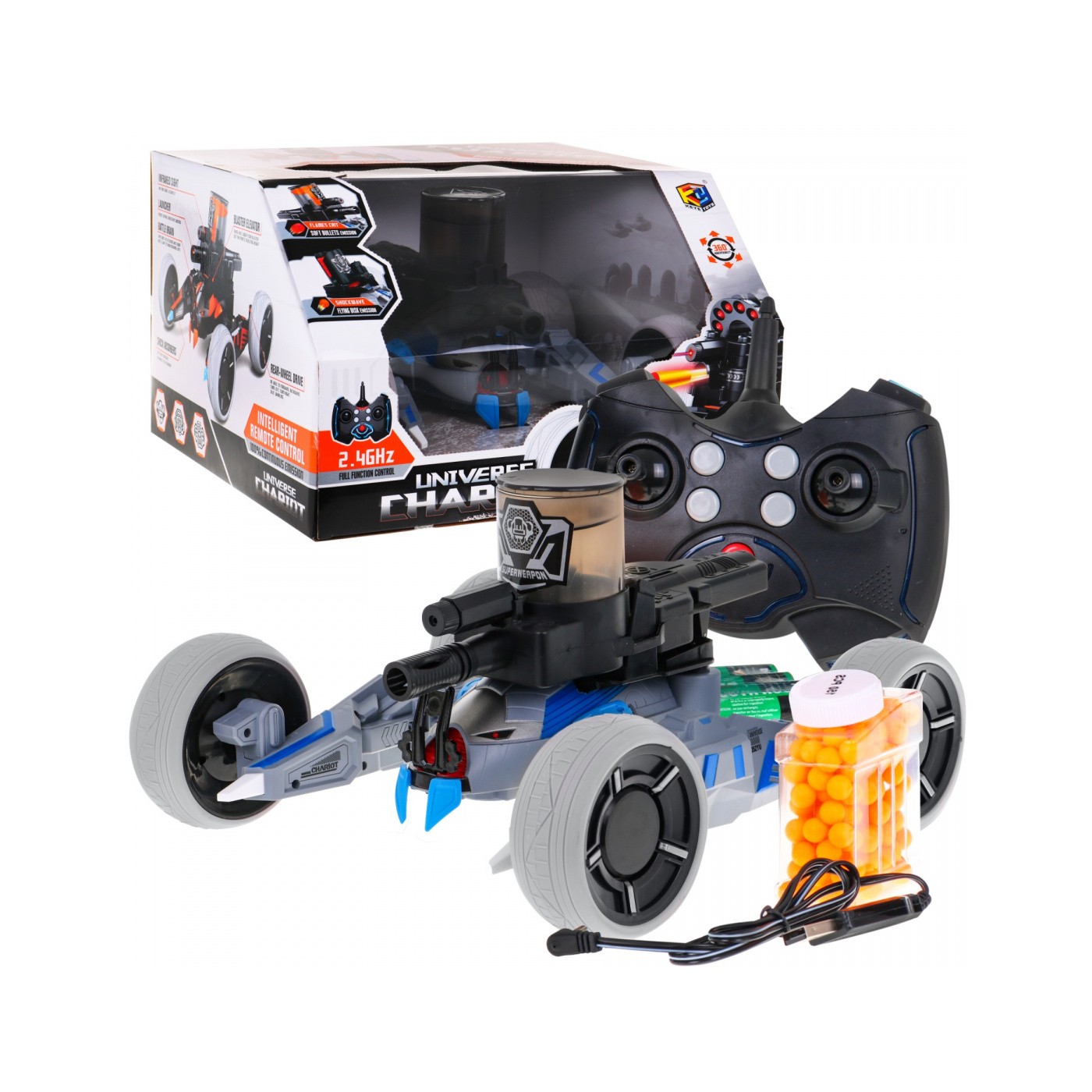 Crawler s funkcí střelby pro děti 5+ Bitva o přesnost + 150 žlutých kulek