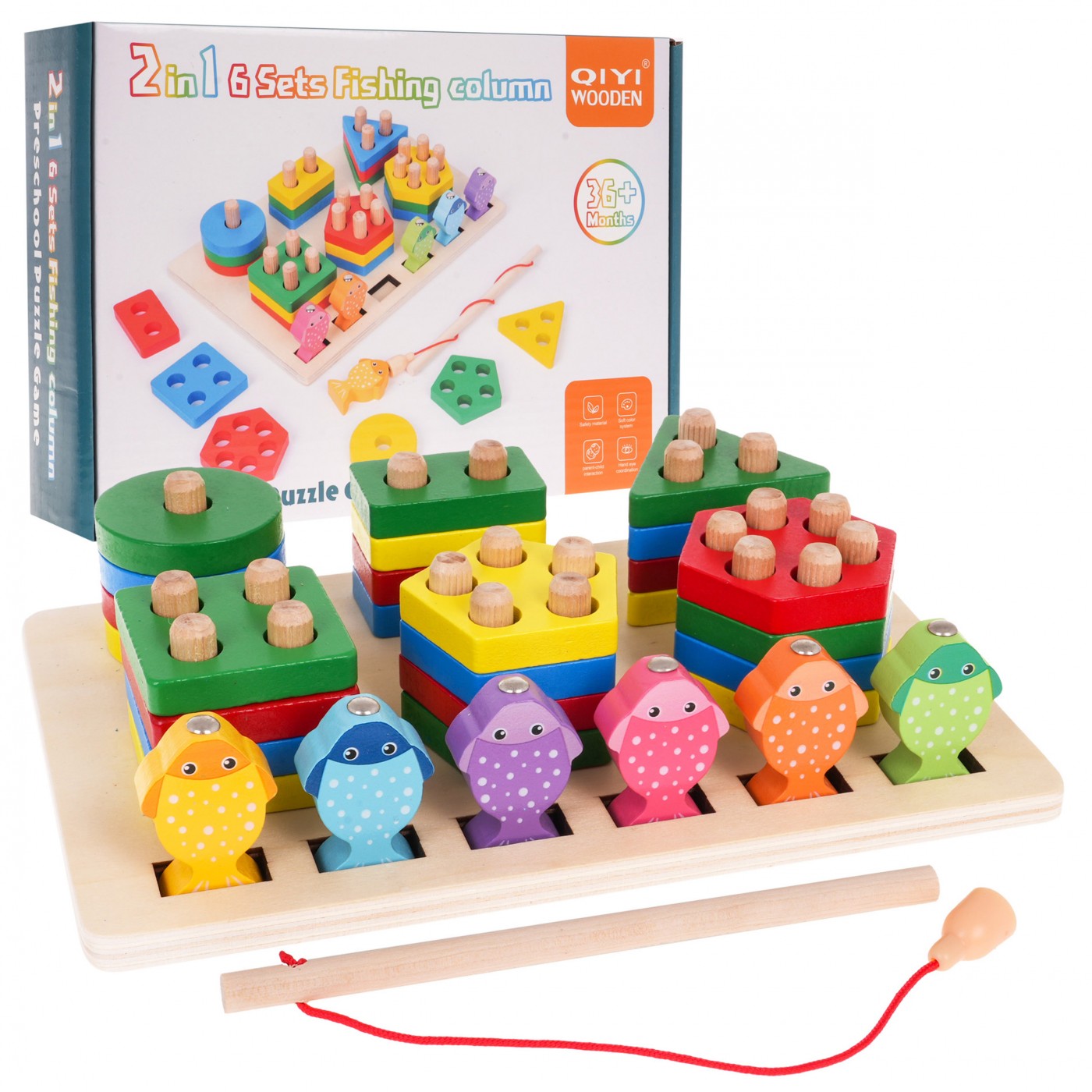 Dřevěné puzzle + rybaření