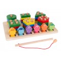 Dřevěné puzzle + rybaření
