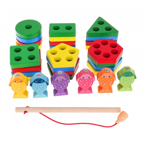 Dřevěné puzzle + rybaření