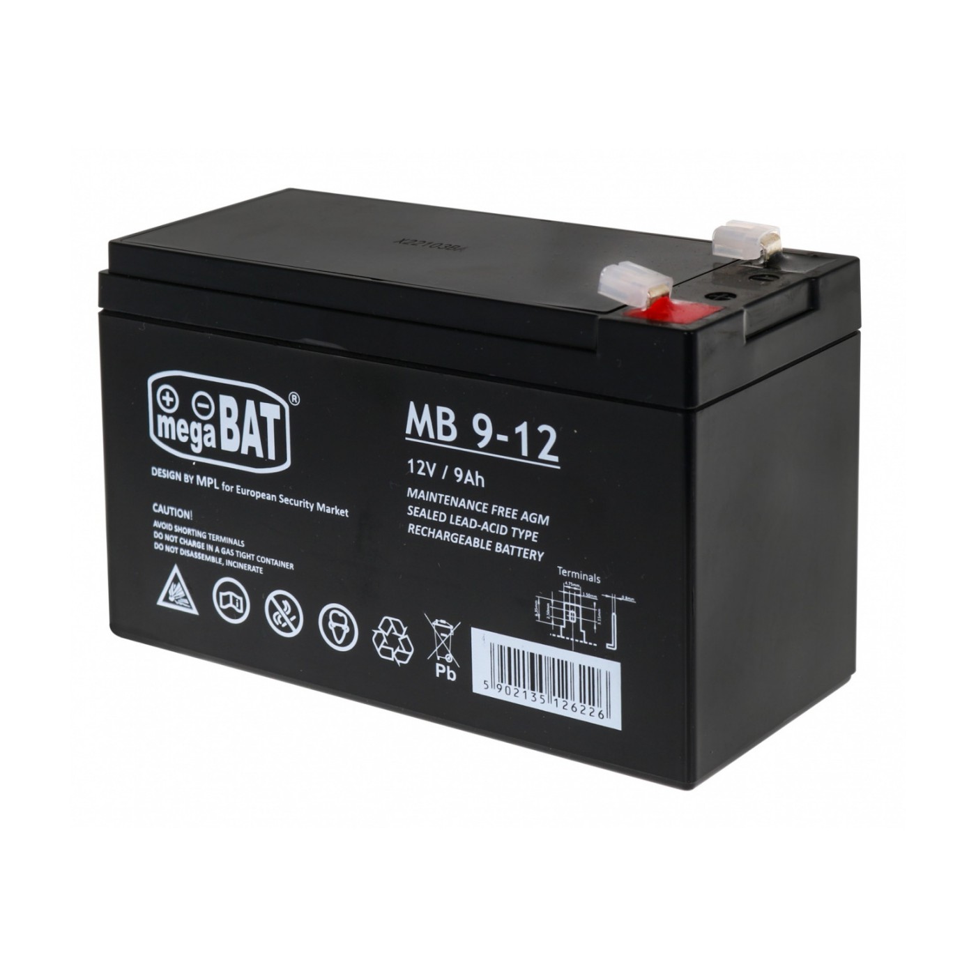 12V/9Ah gelová baterie pro dětská elektrická vozidla Náhradní díl