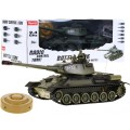 Dálkově ovládaný dětský tank T-34 3+ zelená Shooting Model 1:28 + Great Battle of Tanks + Lightsaws