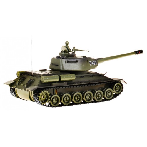 Dálkově ovládaný dětský tank T-34 3+ zelená Shooting Model 1:28 + Great Battle of Tanks + Lightsaws