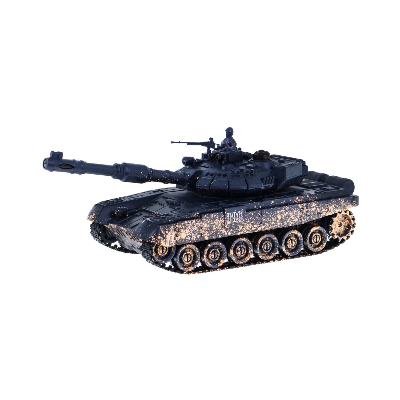 Dálkově ovládaný dětský tank T-90 3+ Střelecký model Kamufláž 1:28 + Velká bitva tanků + Zvuky světla
