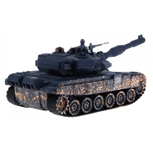 Dálkově ovládaný dětský tank T-90 3+ Střelecký model Kamufláž 1:28 + Velká bitva tanků + Zvuky světla