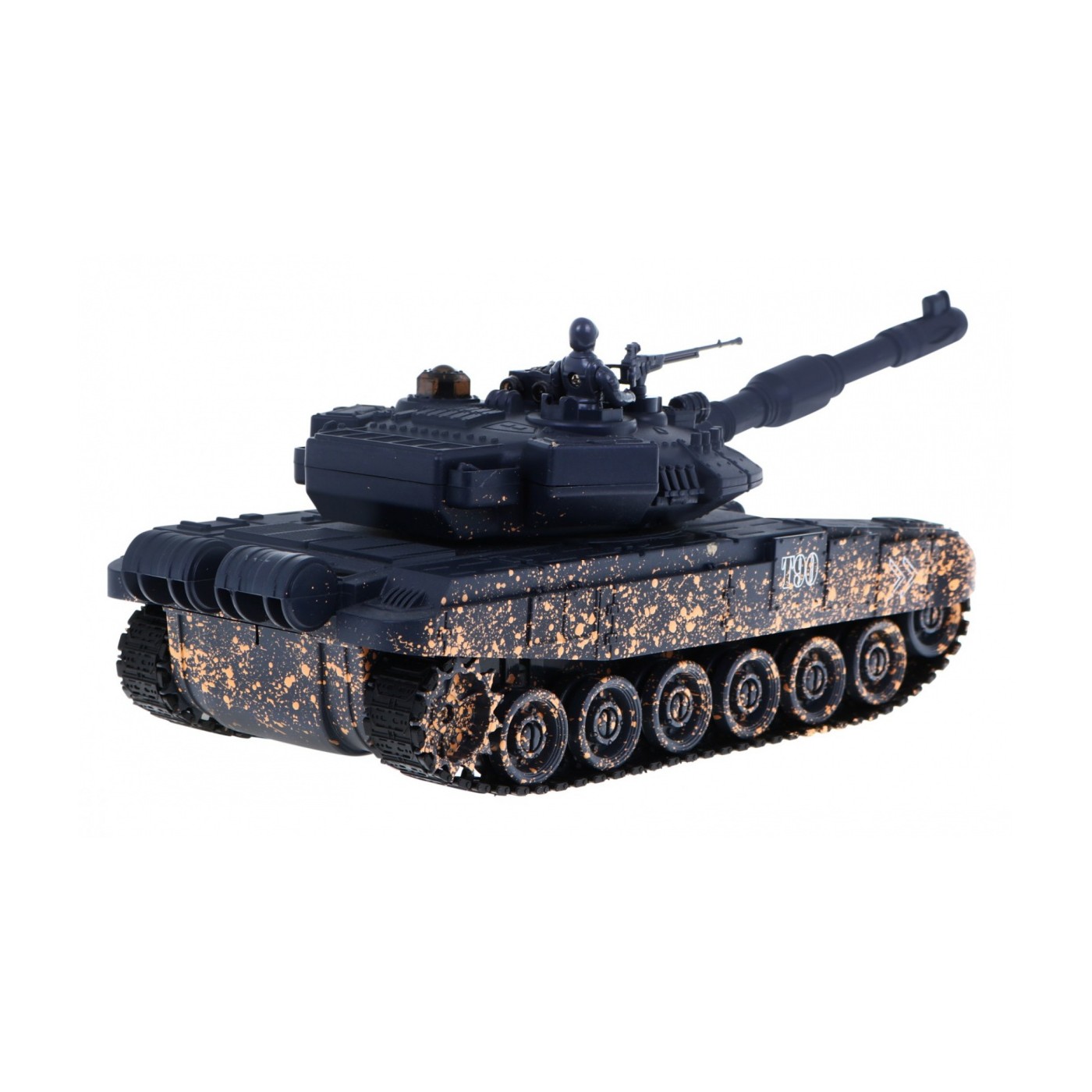 Dálkově ovládaný dětský tank T-90 3+ Střelecký model Kamufláž 1:28 + Velká bitva tanků + Zvuky světla