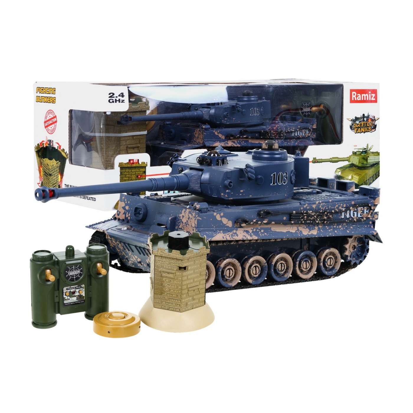 Tank Tiger Malovaný bunkr 1 28