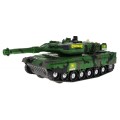 Interaktivní tank pro děti 3+ zelená + pohyblivé prvky + řízené tření + zvuky světla