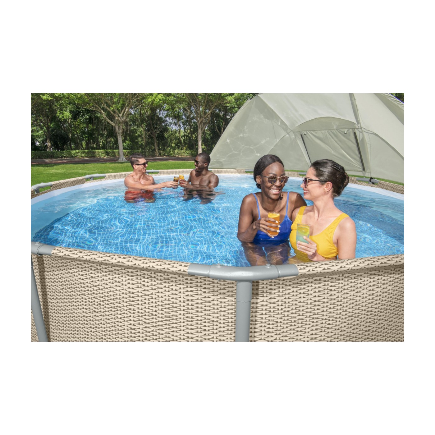 Zahradní bazénová stříška 305-549 cm BESTWAY UV ochrana + Okénko