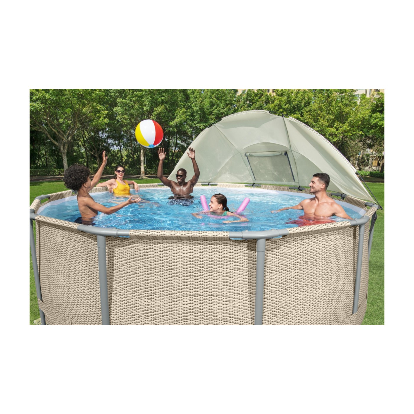Zahradní bazénová stříška 305-549 cm BESTWAY UV ochrana + Okénko