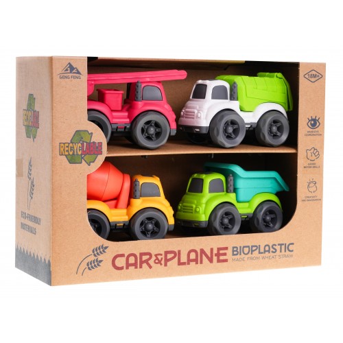 Zestaw 4 Pojazdów BIOplastik