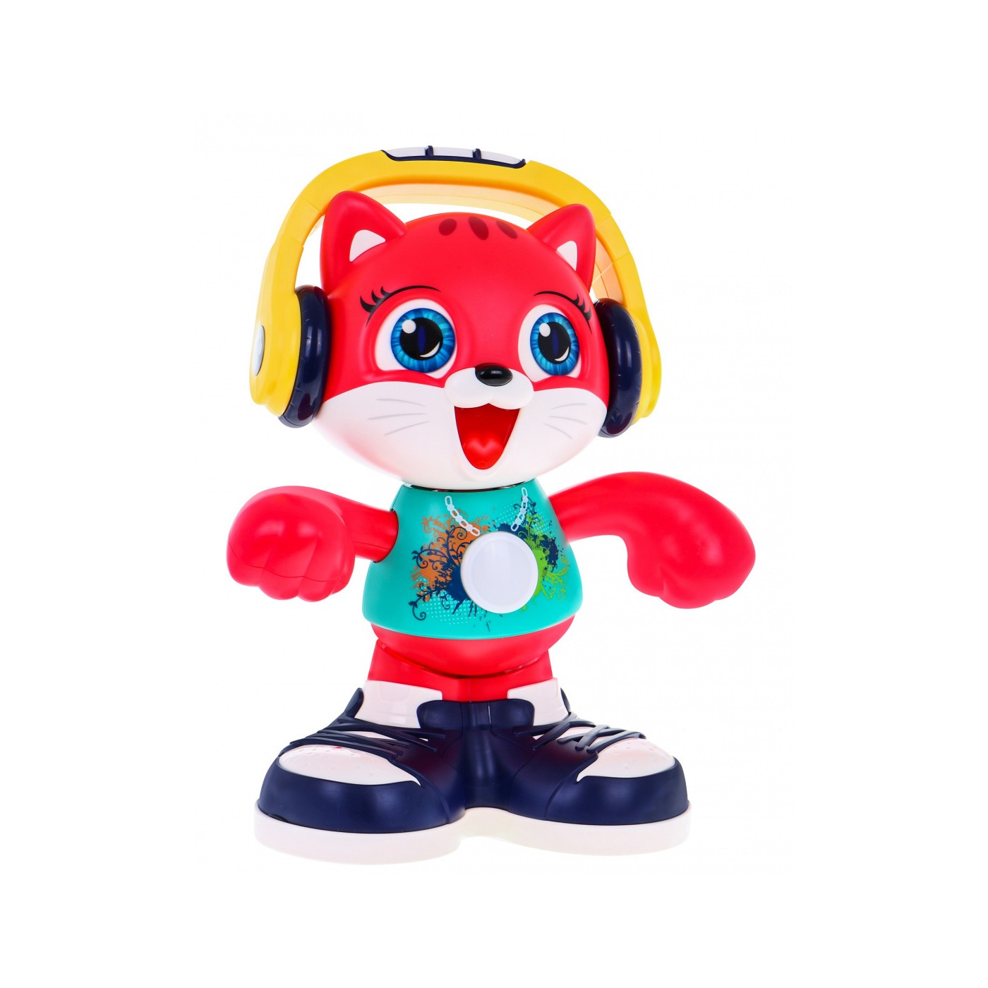 Interaktivní taneční kotě DJ pro děti 18m+ světelné tóny + 3 režimy přehrávání + hodina tance + změna hlasu