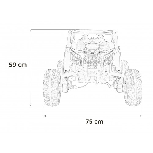 Buggy Vozidlo ATV Defend 4x4 červené
