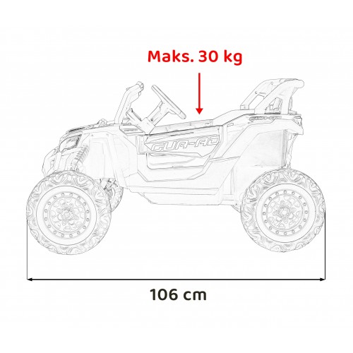 Buggy Vozidlo ATV Defend 4x4 modré